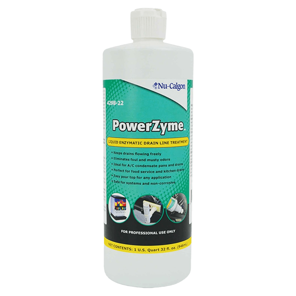 Nu-Calgon 4298-22 PowerZyme Drain Line Treatment Quart Bottle