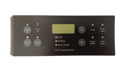 Oven Control Overlay fits Frigidaire, Black, AP2126499, PS439807, 316220805