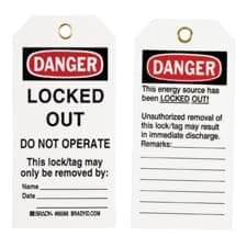 Lockout Tag B-851 Brady - 25 ct.
