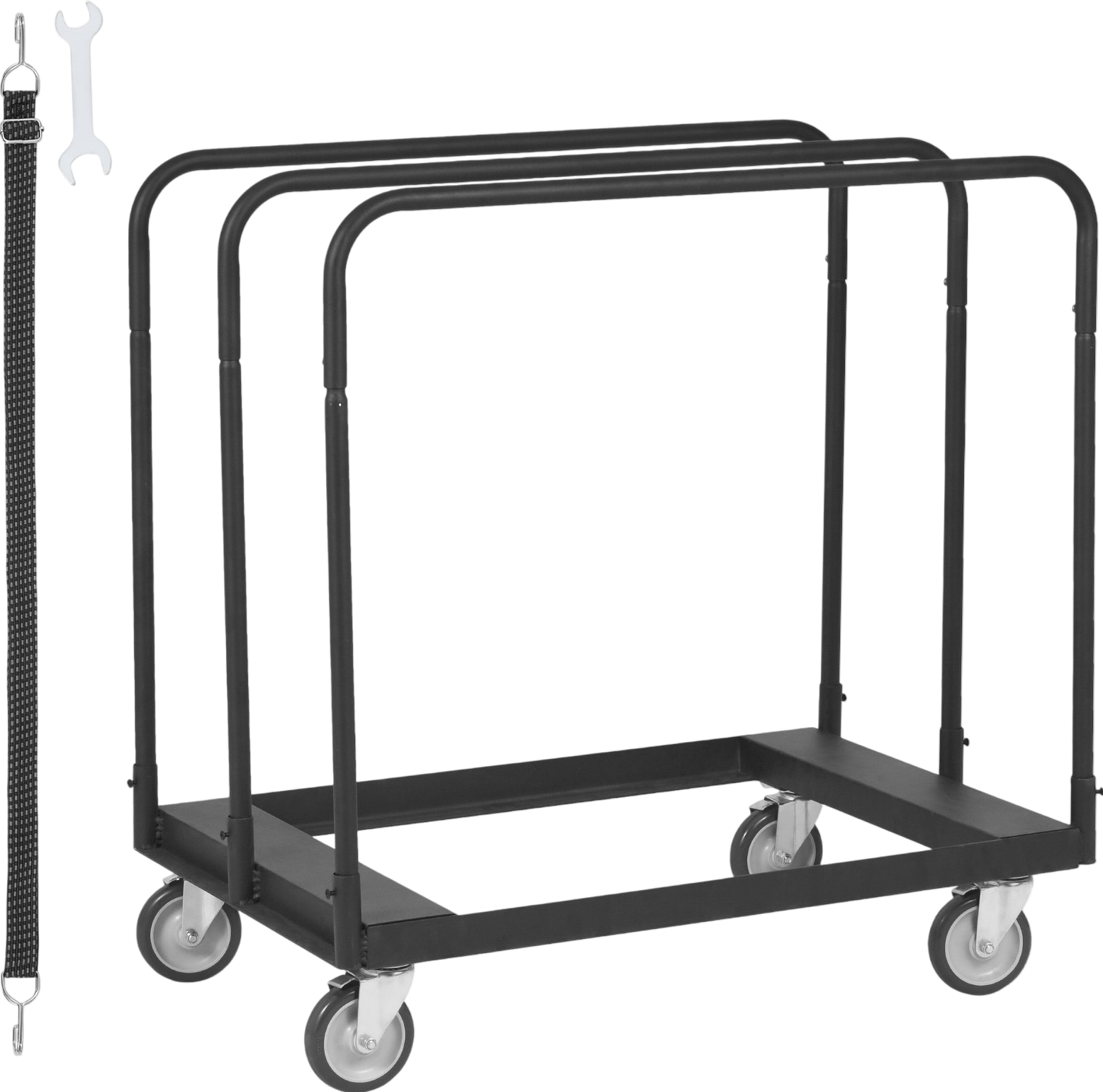 Vevor Drywall Cart Heavy-Duty Dolly with 36" x 24" Deck and 5" Swivel Wheels 1500 Lbs Capacity New