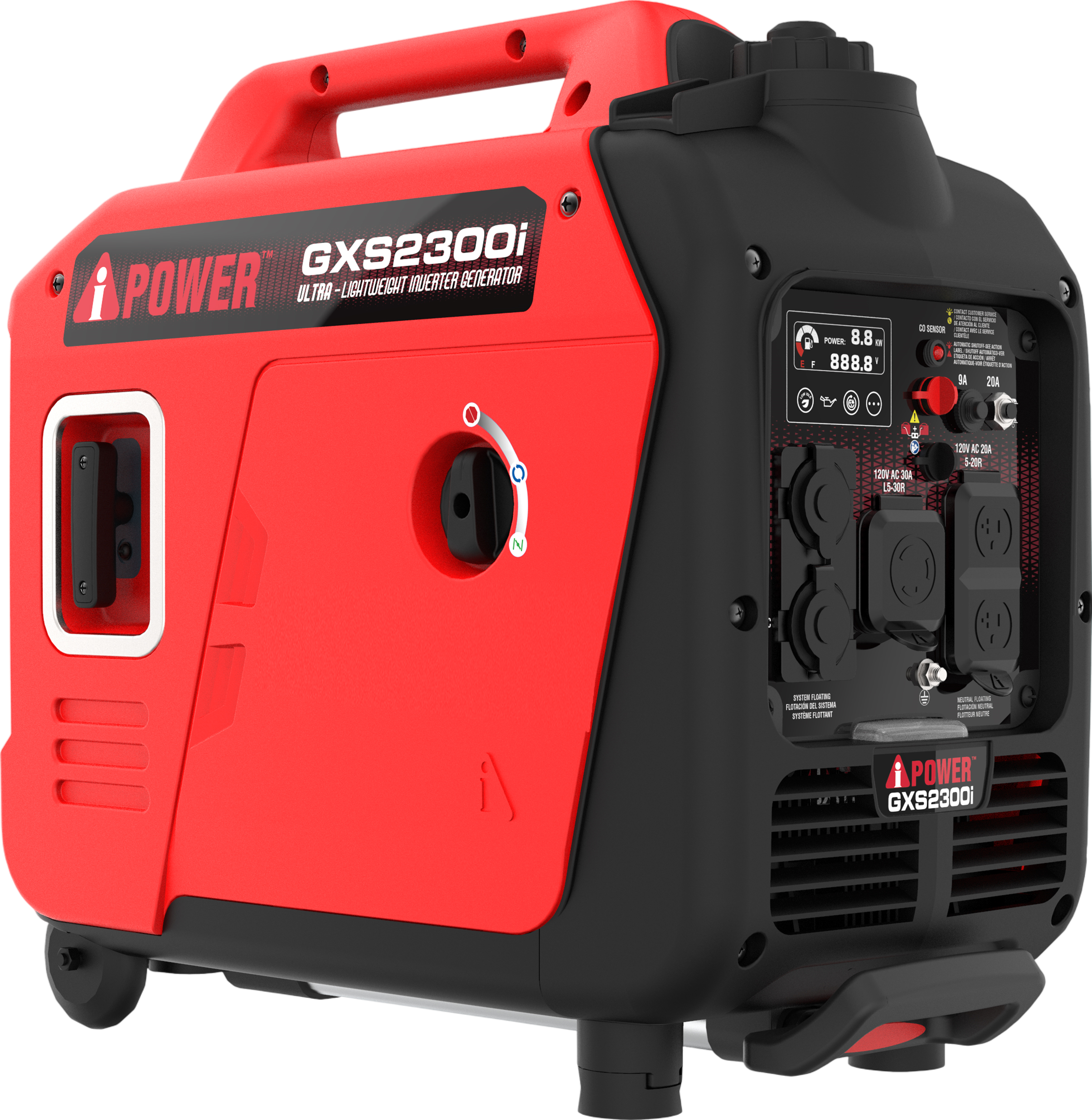 A-iPower GXS2300i 1800W/2300W Generator Gas Low THD Inverter CO Alert New