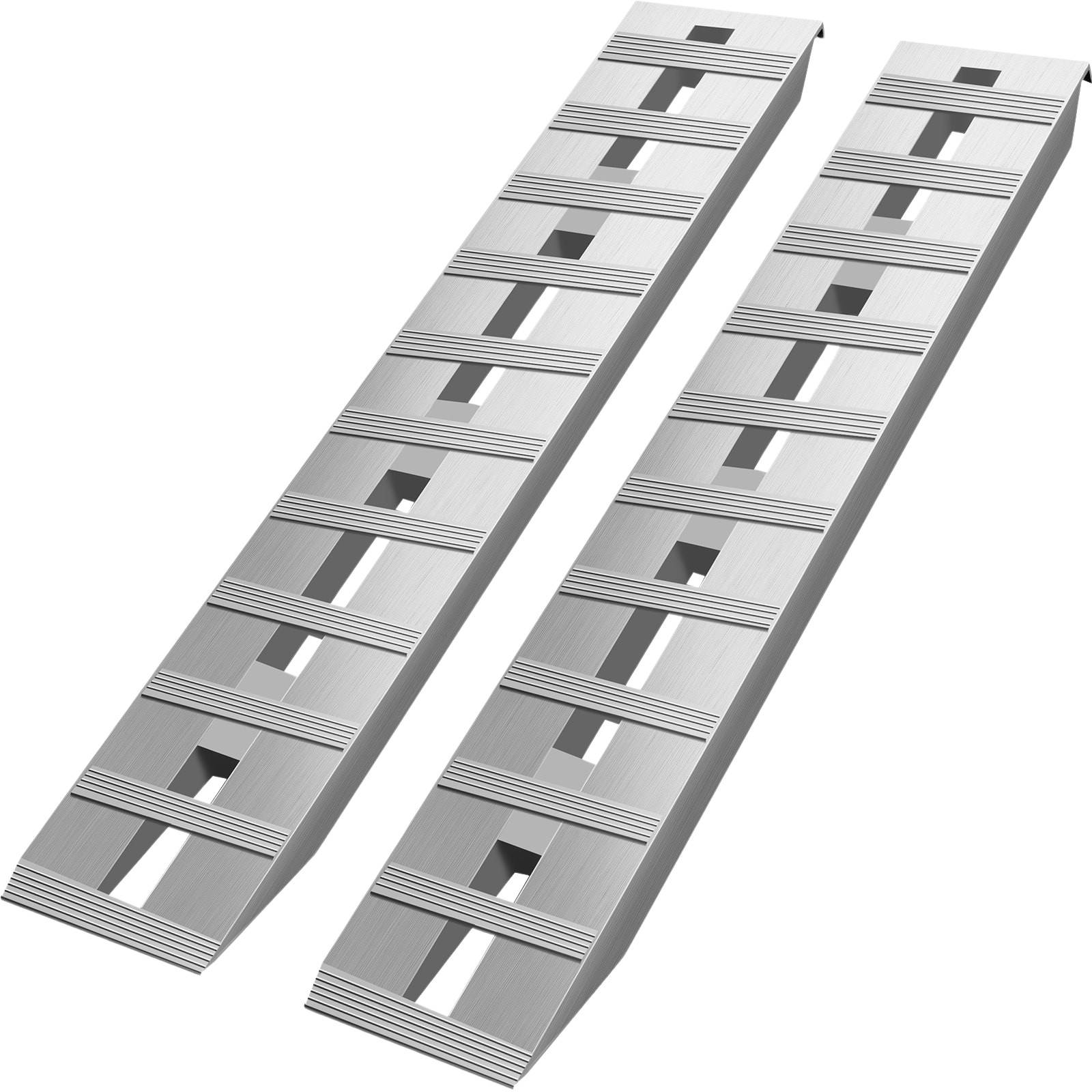 Vevor 60" x 12" Aluminum Trailer Ramp Pair With Hook End 6000 lbs Total Capacity New