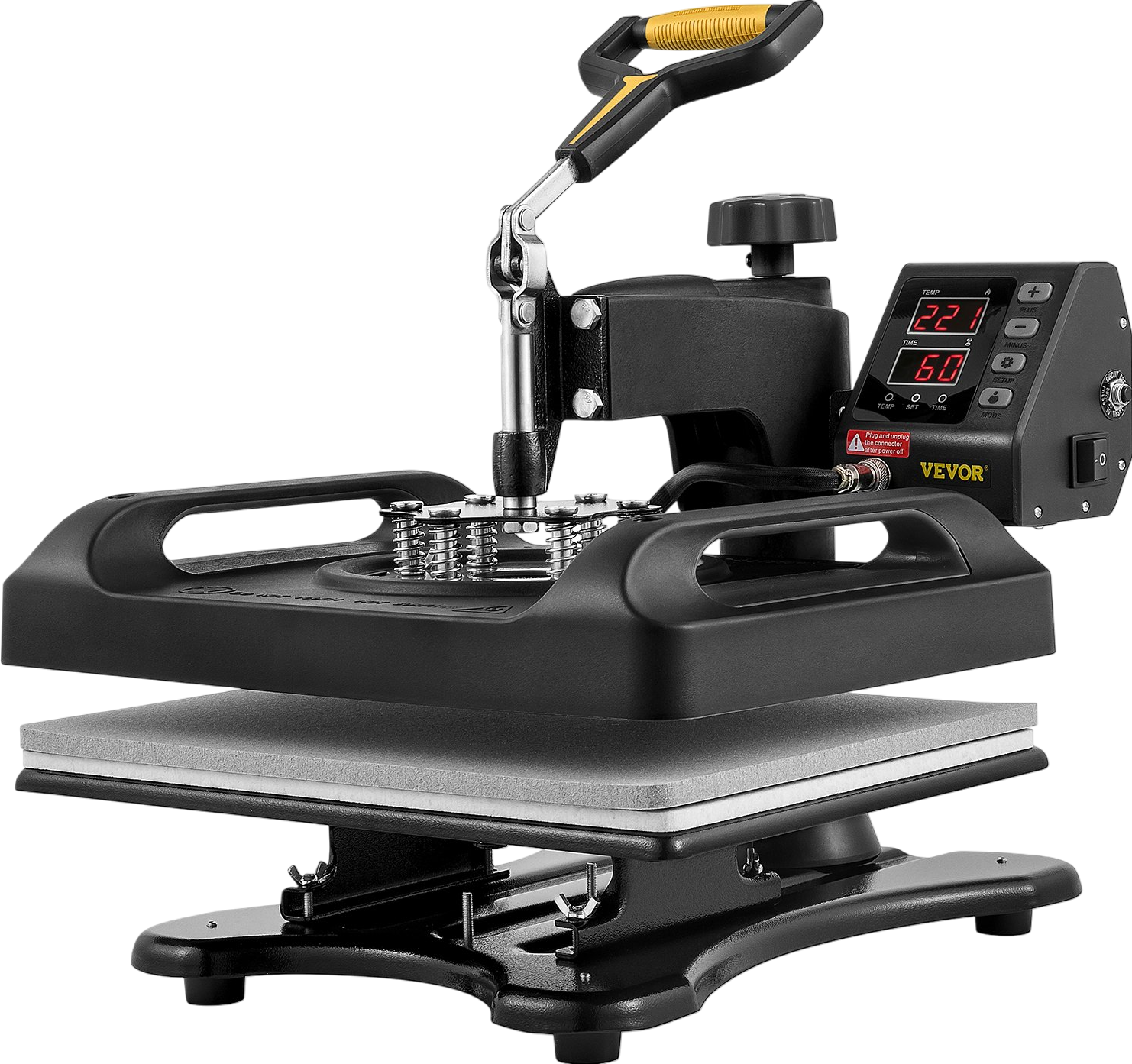 Vevor Heat Press 15" x 15" Digital Control 5-in-1 Sublimation Machine Swing-Away Arm and Fast-Heating New