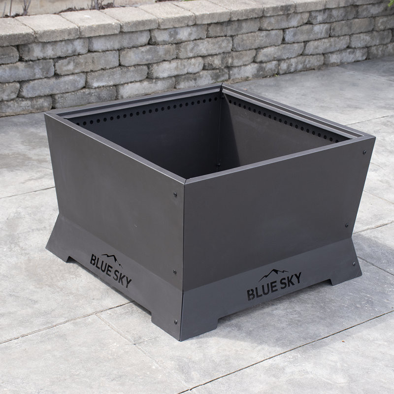 18” H x 28” W Steel Wood Burning Outdoor Fire Pit