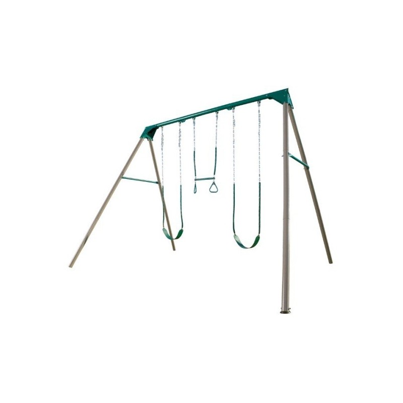Lifetime Heavy-Duty A-Frame Metal Swing Set Kit – Earthtone (290038)