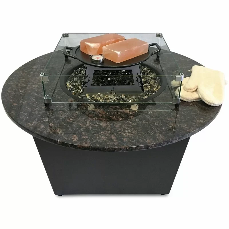 21″ H x 41″ W Aluminum Outdoor Fire Pit Table