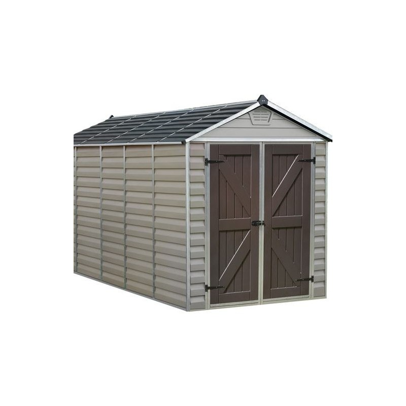 Palram – Canopia 6×12 Skylight Storage Shed-Kit – Tan (HG9612T)