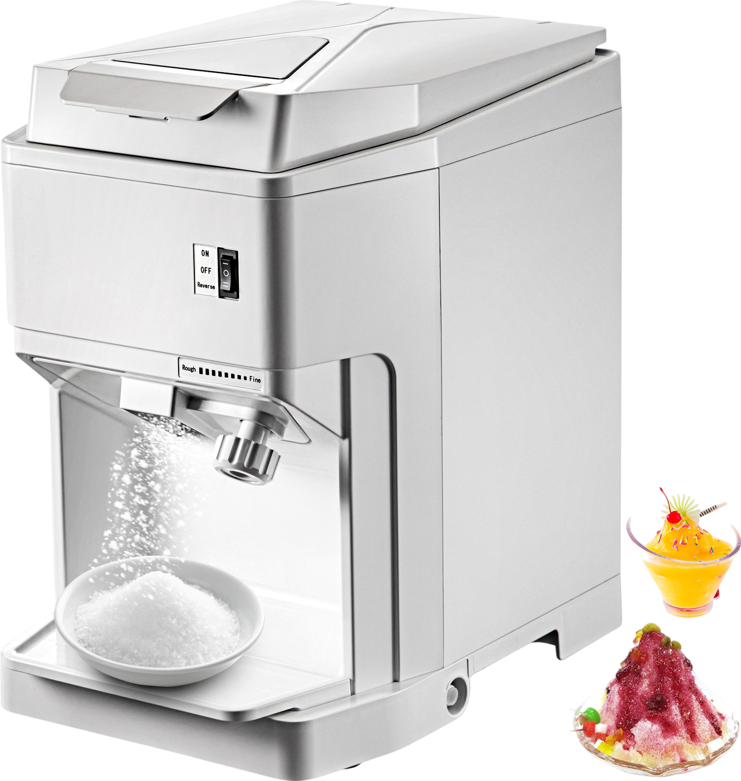 Vevor Ice Shaver Machine Electric Tabletop with Adjustable Fineness 265 Lbs/Hr 250W New